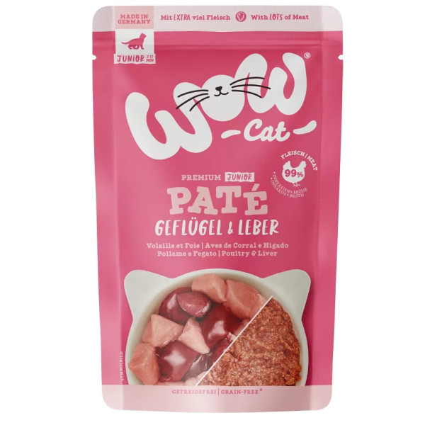 Junior pollame e fegato 125g - Cibo per gatti - Wow