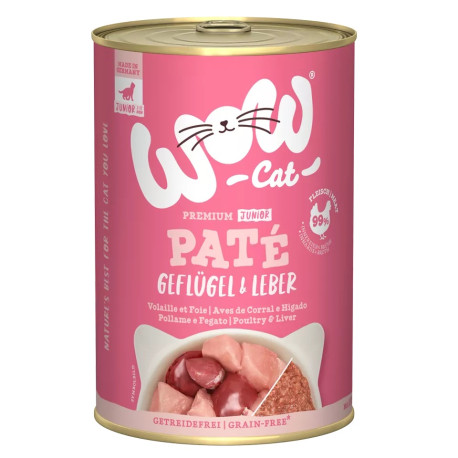 Junior aves y hígado 400g - Paté para gato - Wow