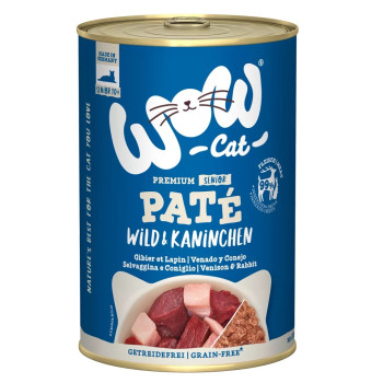 Senior caza y conejo 400g - Alimento húmedo para gato - Wow