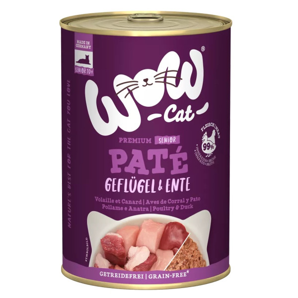 Senior ave y pato 400g - Comida húmeda para gato - Wow