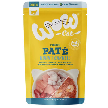 Adulto Pollo y camarones 125g - Comida húmeda para gatos - Wow