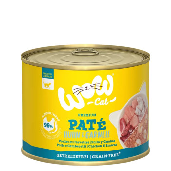 Adulto Frango e camarões 200g - Patê para gato - Wow