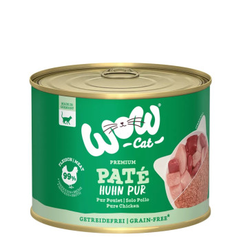 Adulte Poulet pur 200g - Pâtée pour chat - Wow