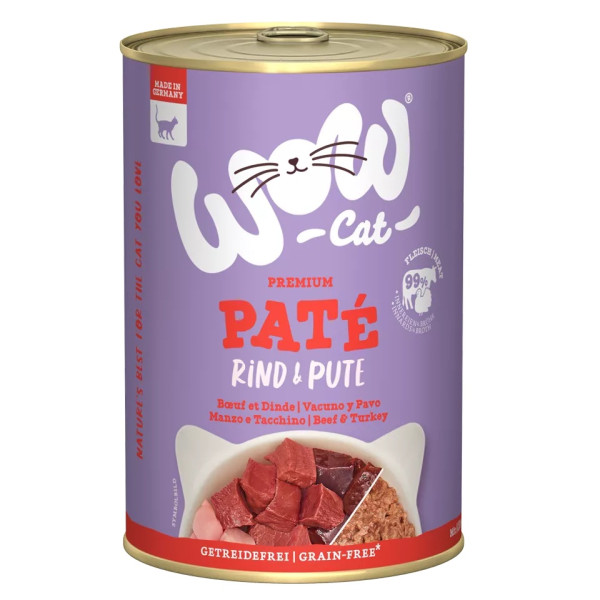 Adulto Buey y pavo 400g - Comida para gato - Wow