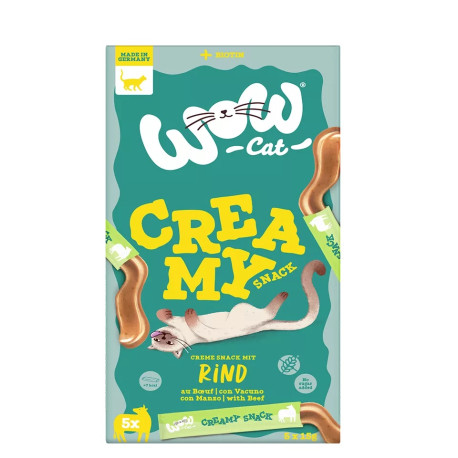 Creamy Snack con manzo 5x15g - Snack cremosi per gatti - Wow