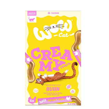 Creamy Snack al pollo 5x15g - Snack cremosi per gatti - Wow