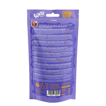 Snack Crocante de Frango 60g - Guloseimas crocantes com recheio para gato - Wow