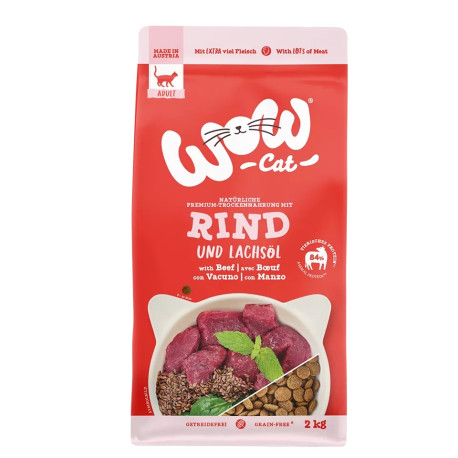 Adulti Manzo 2kg - Crocchette per gatto - Wow