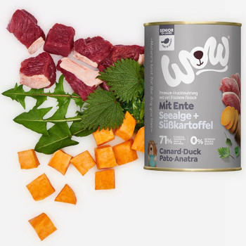 Seniors Pato 400g - Comida húmeda para perros mayores - Wow