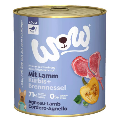 Adulto Agnello 800g - Cibo umido per cani - Wow