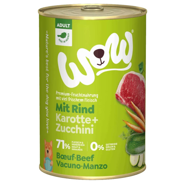 Adulto Manzo 400g - Cibo umido per cani - Wow