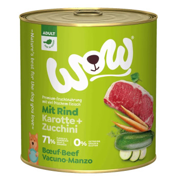 Boeuf Adulto 800g - Comida húmida para cães - Wow