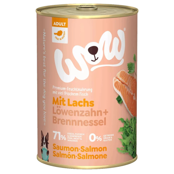 Adulto Salmão 400g - Comida húmida para cães - Wow