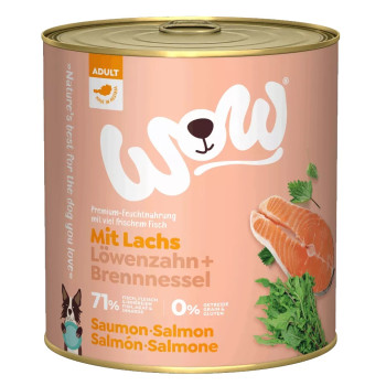 Adult Salmon 800g - Nassfutter für Hunde - Wow