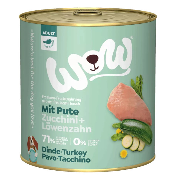 Adulto Pavo 800g - Comida húmeda para perros - Wow