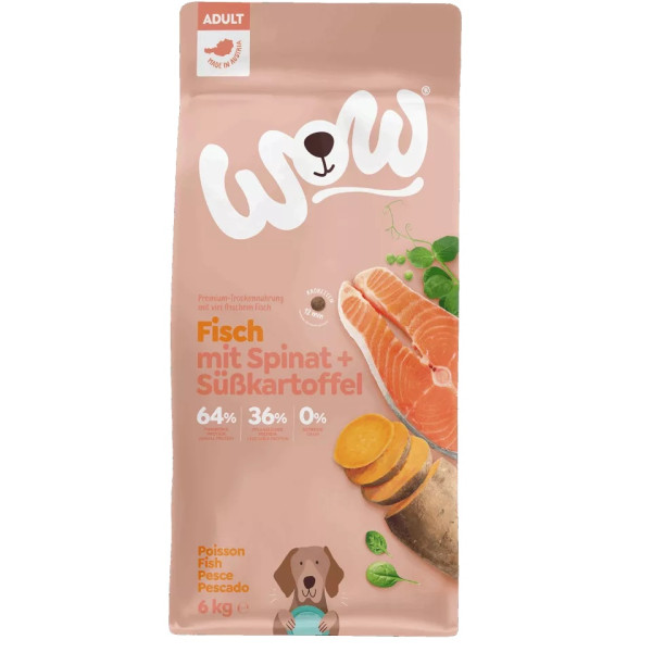 Pesce Adulto 12 kg - Crocchette per cani - Wow