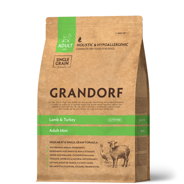 Agnello e Tacchino 3kg - Adult Mini - Grandorf