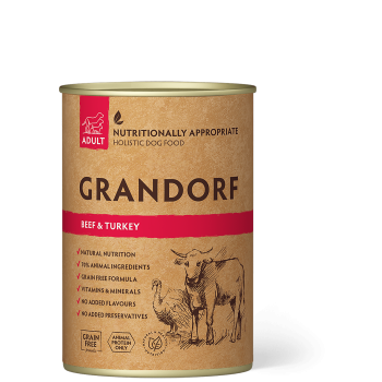 Rind & Pute 400g - Erwachsene - Nassfutter - Grandorf