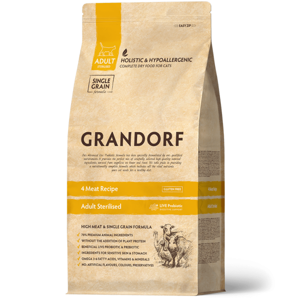 4 Carne 2kg - Adulto Sterilizzato - Grandorf