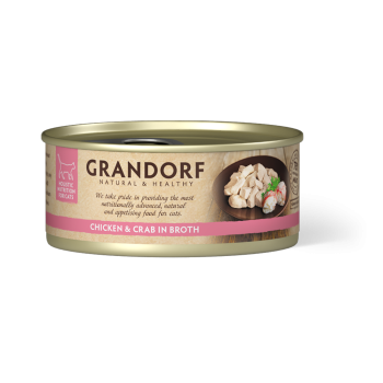 Poulet et Crabe 70g - Nourriture humide - Grandorf