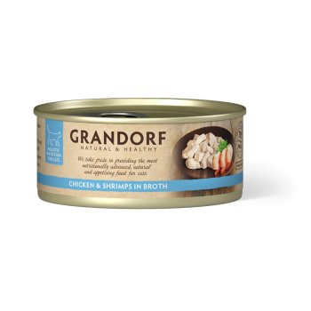 Poulet et Crevettes 70g - Nourriture humide - Grandorf