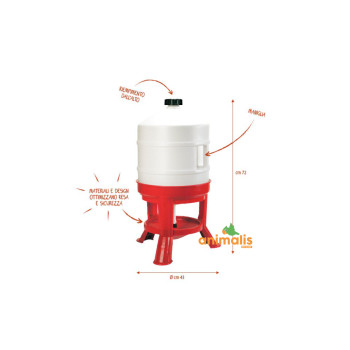 Abbeveratoio in plastica su piedistallo 30L