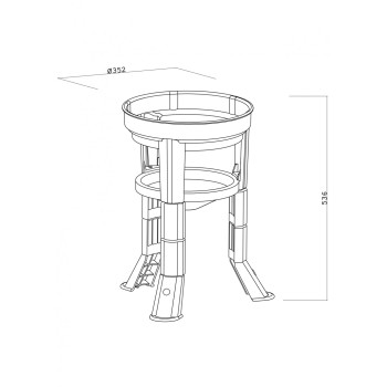 Extensões para pés de bebedouro Kubic 30-40-50Lt - Vermelho - 3 peças