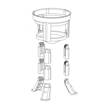 Extensiones para patas de bebedero Kubic 30-40-50Lt - Verde