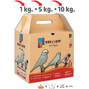 Pâtée blanche aux œufs pour oiseaux à fond blanc 1Kg - Easyyem