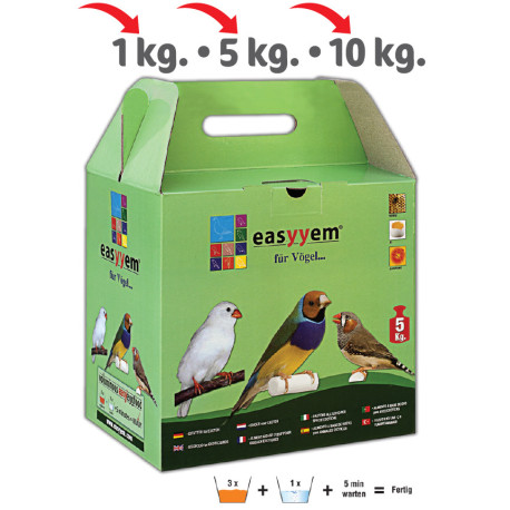 Pasta de ovos para aves exóticas 1kg - Easyyem