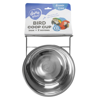 Mangeoire pour oiseaux en inox avec 2 vis - Ø18,5CM