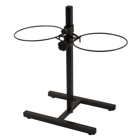 Soporte para comedero doble en h negro 1890ml - L - 52CM - 2xØ21cm