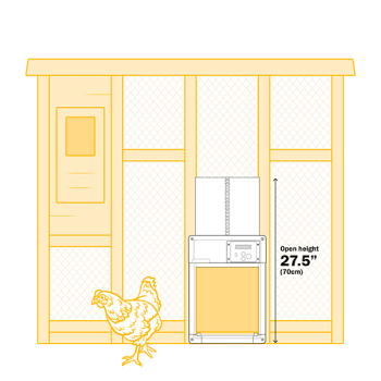 Porta automatica ChickenGuard tutto in uno per pollaio