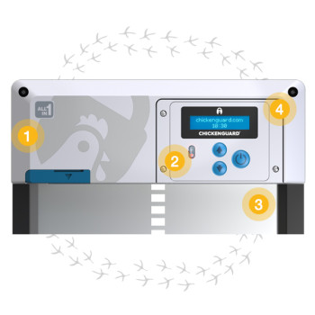 Porta automatica ChickenGuard tutto in uno per pollaio