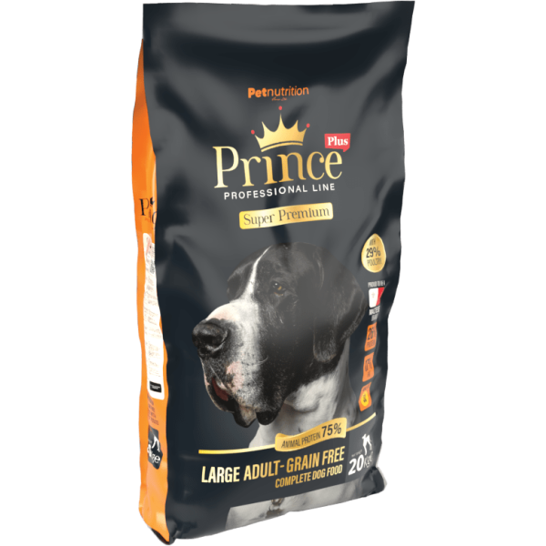 Crocchette per cani 20kg - Adult Large - Super Premium - Senza cereali - Prince Plus