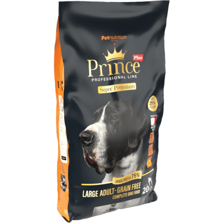 Ração para cão 20kg - Adulto Grande - Super Premium - Sem Grãos - Prince Plus