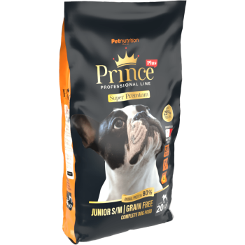 Ração para cão 20kg - Júnior S/M - Super Premium - Sem Grãos - Prince Plus