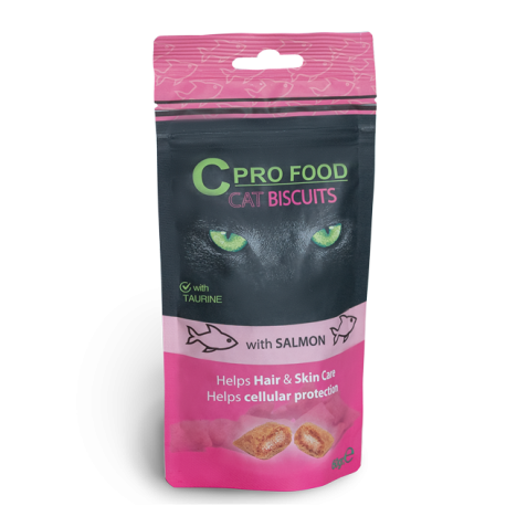 Biscoitos de salmão para gato 60g - Para a pele e o pelo - CproFood