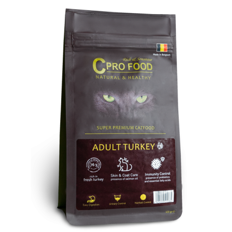 Adult Turkey 1,5kg - Dry food for adult cats - CproFood