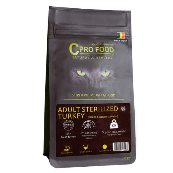 Adult Sterilized Turkey 3kg - Crocchette per gatti adulti sterilizzati - CproFood