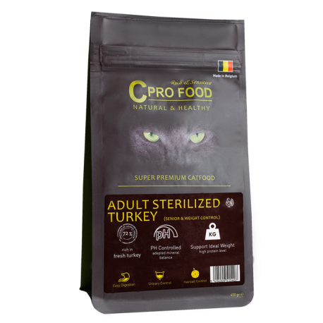 Adulto Esterilizado Pavo 3kg - Croquetas para gatos adultos esterilizados - CproFood