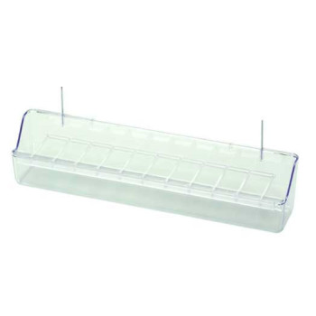 Lineaire feeder "REGGIO" transparant - 30 x 5,5 x 4h cm