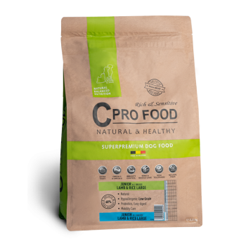 Junior All Breeds with Lamb and Rice 10kg - Large - Kibble for the second phase of puppy growth - CproFood