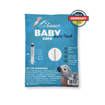 Hand-feeding syringe set with tubes for baby - Your Parrot