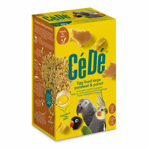 Egg feed for large parakeet & parrot 1kg - Cédé