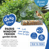 Paris window bird feeder - clear