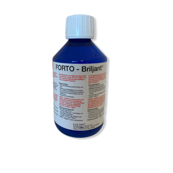 Forto Brillant 250ml - Blaues Shampoo für Vögel