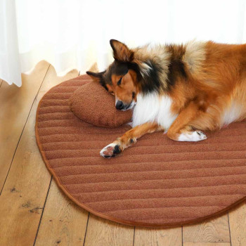 Coperta double face per cani arancione - 120x95x2cm - Pebble