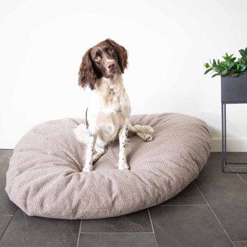 Taupe dog cushion - 104x69x26cm - Pebble