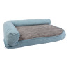 Tweed Sky bed blauw en zwart S - 80x60x20cm - Schuim